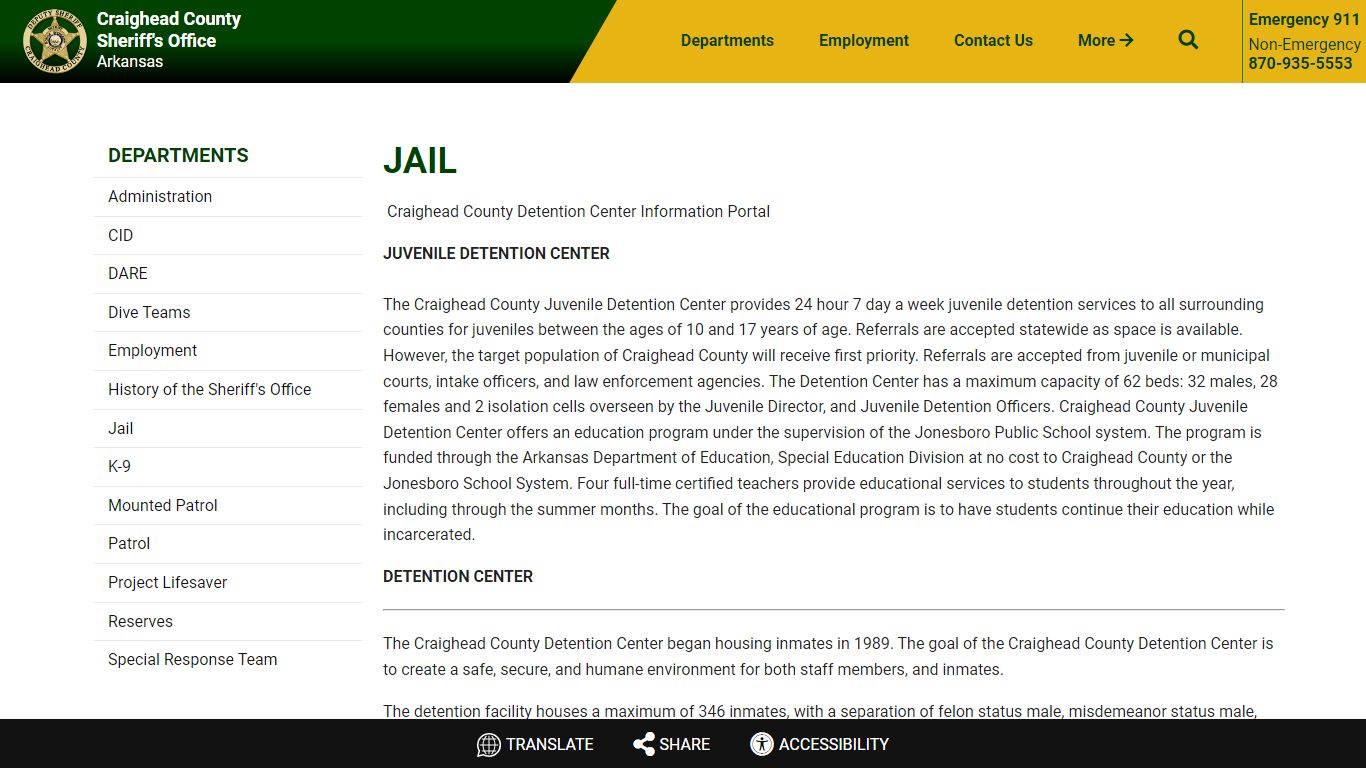 Jail - Craighead County Arkansas Sheriff's Office | Jonesboro