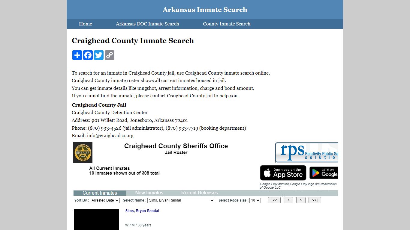 Craighead County Inmate Search